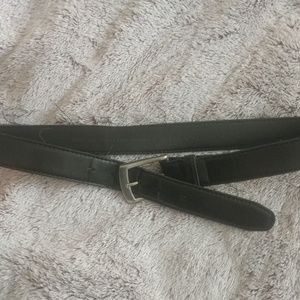 Black leather belt